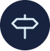 renewal-routes A dark blue icon showing a directional sign